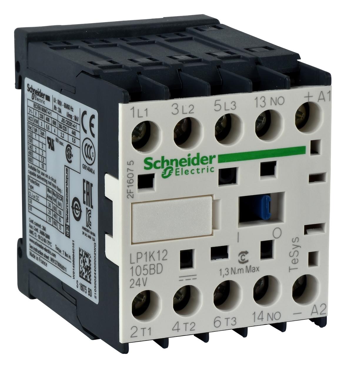 LP4K09105BW3 CONTACTOR-3NO 9A AC3 POLES SCHNEIDER ELECTRIC