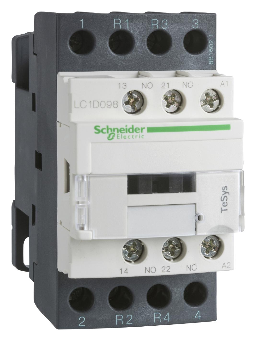 LC1D098U7 CONT 20A 4PL 2NO+2NC 240V50/60HZ SCHNEIDER ELECTRIC