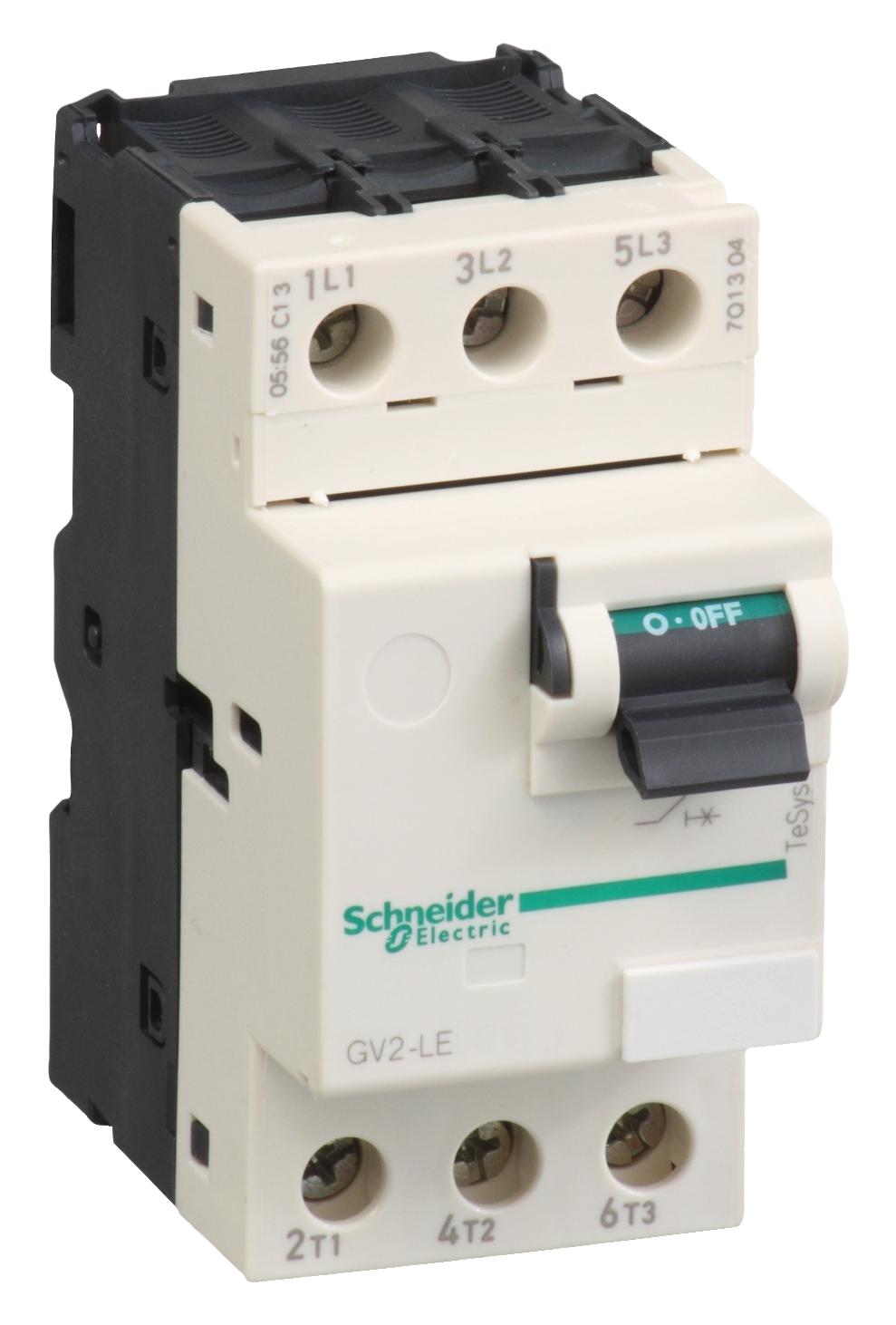 GV2LE10 THERMOMAGNETIC CKT BREAKER, 3P, 6.3A SCHNEIDER ELECTRIC