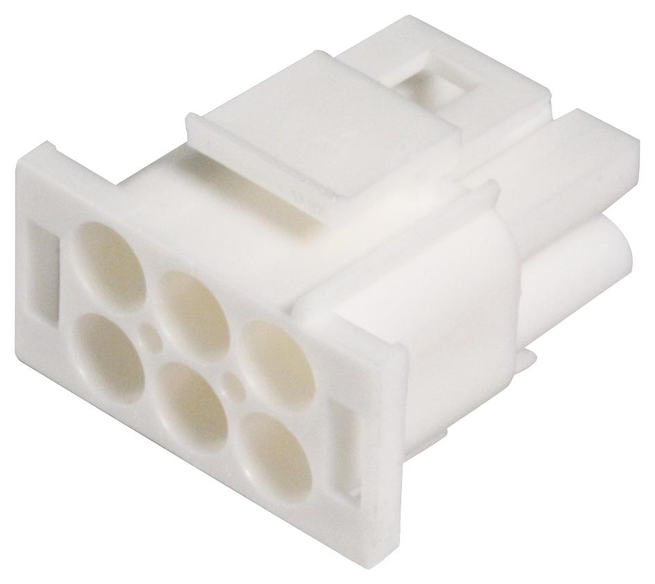 350715-4 CONNECTOR HOUSING, PLUG, 6 WAY, NYLON AMP - TE CONNECTIVITY