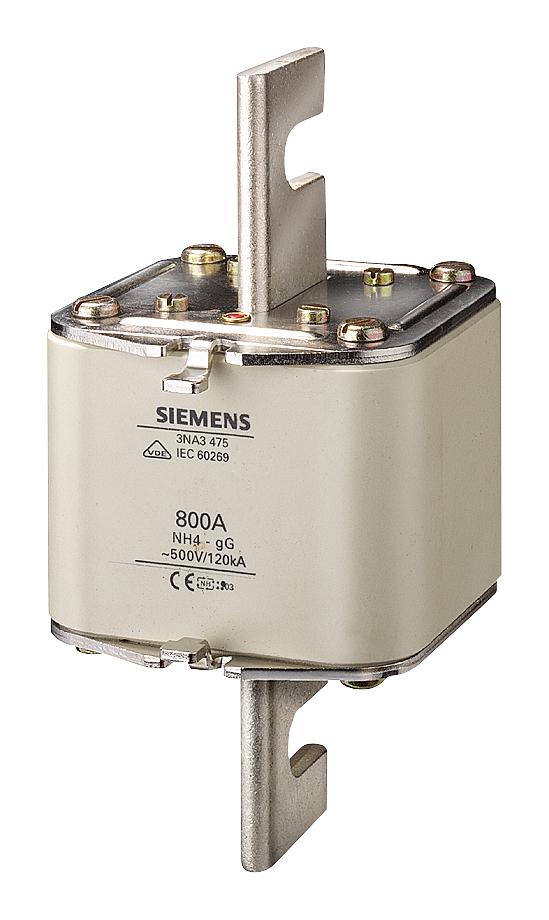 3NA3475 HRC FUSE, 800A, 500VAC, 400VDC, BOLTED SIEMENS