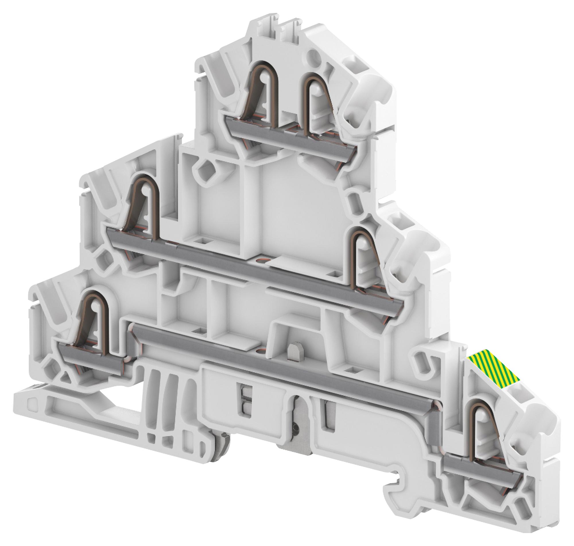 1SNK705512R0000 TERMINAL BLOCK, DIN RAIL, 6POS, 2.5MM2 ENTRELEC - TE CONNECTIVITY