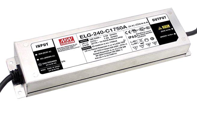 ELG-240-36A-3Y LED DRIVER, CONST CURRENT/VOLT, 239.76W MEAN WELL