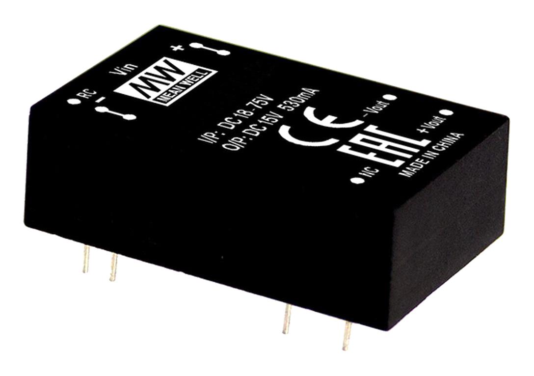 RSDW08F-12 DC-DC CONVERTER, 12V, 0.666A MEAN WELL