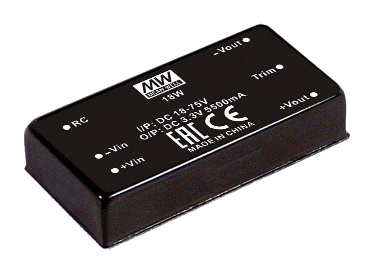 RSDW20F-05 DC-DC CONVERTER, 5V, 4A MEAN WELL