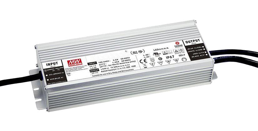 HLG-320H-12AB LED DRIVER, CONSTANT CURRENT/VOLT, 264W MEAN WELL
