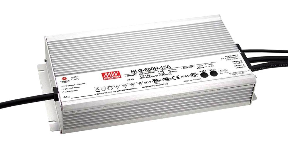 HLG-600H-42B LED DRIVER, CONST CURRENT/VOLT, 600.6W MEAN WELL