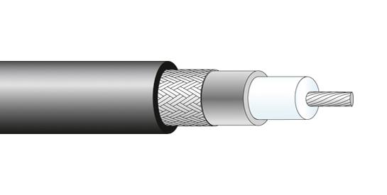 22510088 COAX CABLE WIRE, 2.8MM, 50 OHM, 1M HUBER+SUHNER