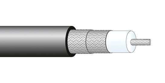 85023731 COAX CABLE WIRE, 11.1MM, 50 OHM, 1M HUBER+SUHNER