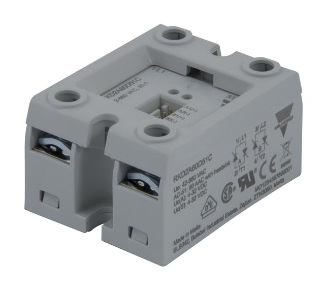 RKD2A60D75C SOLID STATE RELAY, 42VAC-660VAC, 75A CARLO GAVAZZI