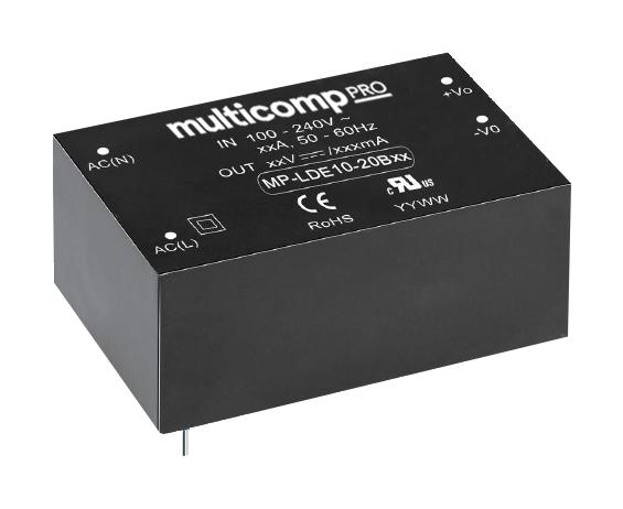 MP-LDE10-20B24 POWER SUPPLY, AC-DC, 24V, 0.45A MULTICOMP PRO