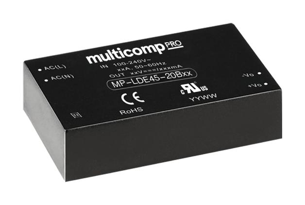 MP-LDE45-20B48 POWER SUPPLY, AC-DC, 48V, 0.94A MULTICOMP PRO
