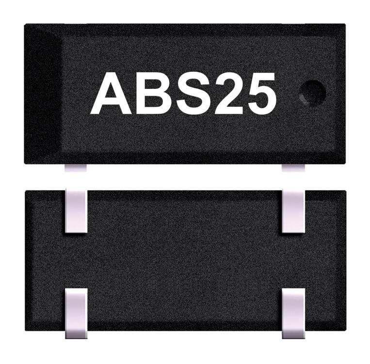ABS25-32.768KHZ-1-T CRYSTAL, 32.768KHZ, 12.5PF, 8MM X 3.8MM ABRACON