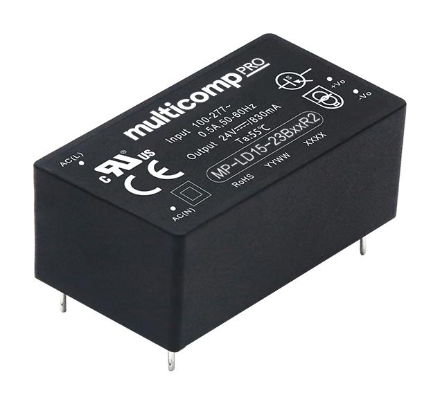 MP-LD15-23B09R2 POWER SUPPLY, AC-DC, 9V, 1.67A MULTICOMP PRO