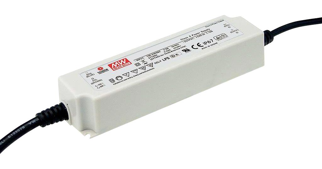 LPF-60-20 LED DRIVER, CONSTANT CURRENT/VOLT, 60W MEAN WELL