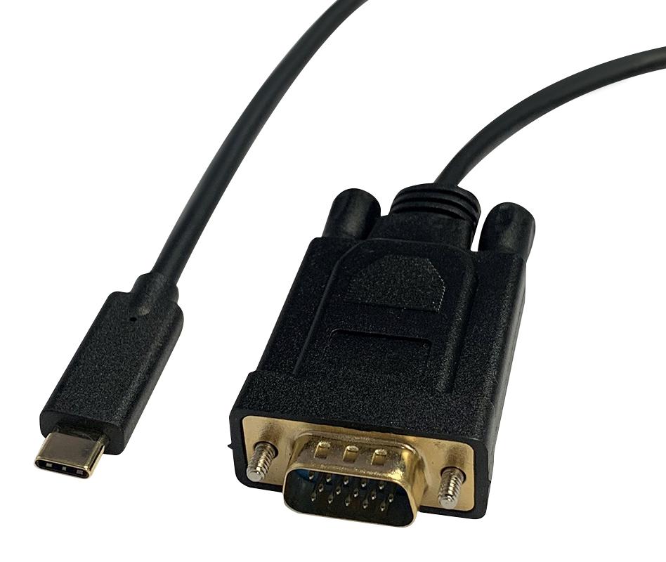 2496CVA-2 USB 3.1 TYP C PLUG-VGA PLUG ADAPTER, 2M VIDEK