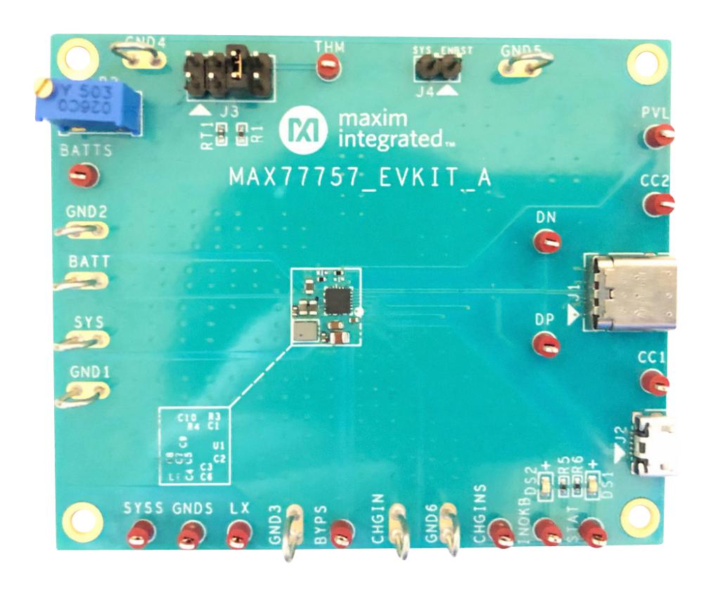MAX77757JEVKIT435# EVAL KIT, USB TYPE-C AUTONOMOUS CHARGER MAXIM INTEGRATED / ANALOG DEVICES