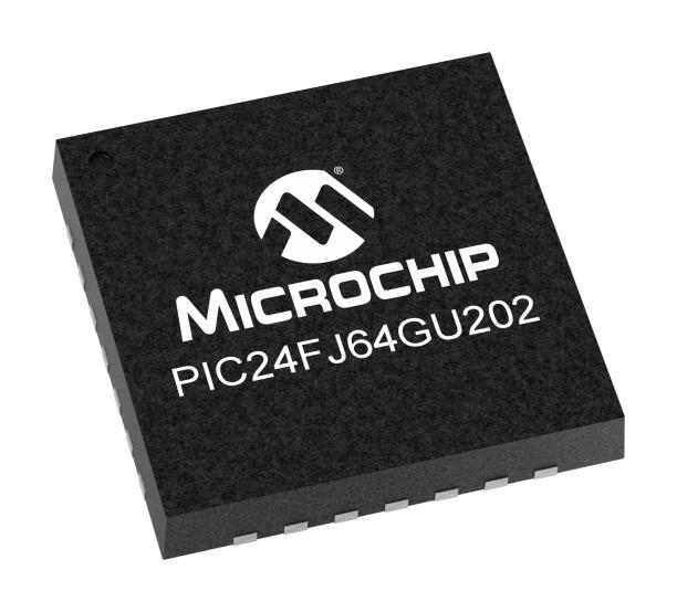 PIC24FJ64GU202-I/MV MCU, 16BIT, 32MHZ, UQFN-28 MICROCHIP