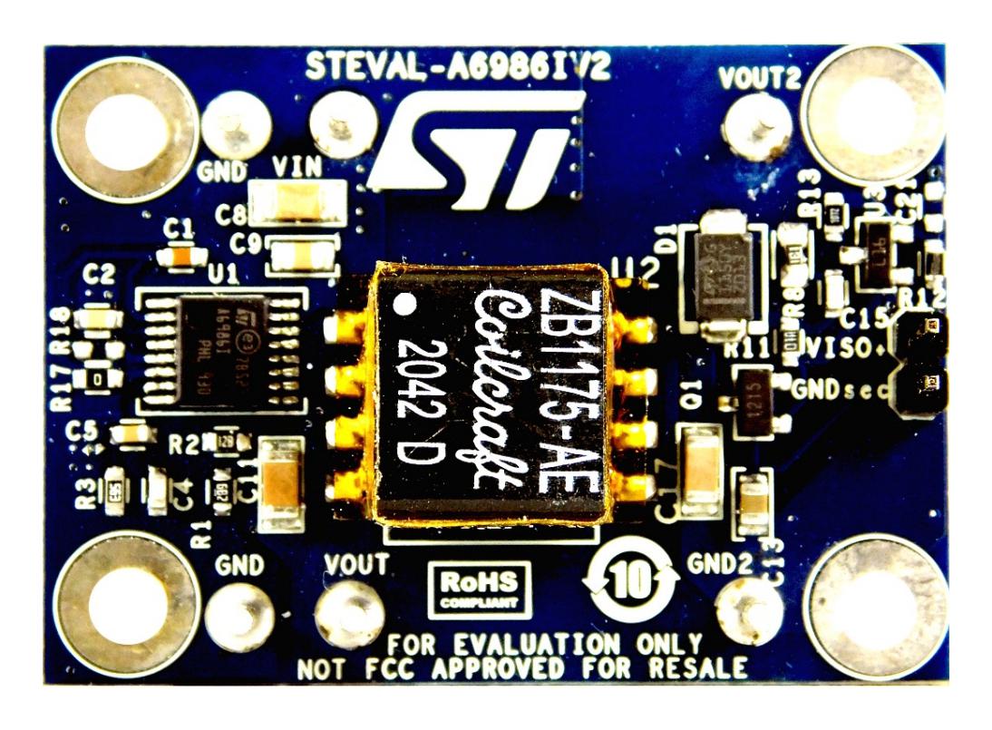 STEVAL-A6986IV2 EVAL BOARD, SYNC ISO-BUCK CONVERTER STMICROELECTRONICS