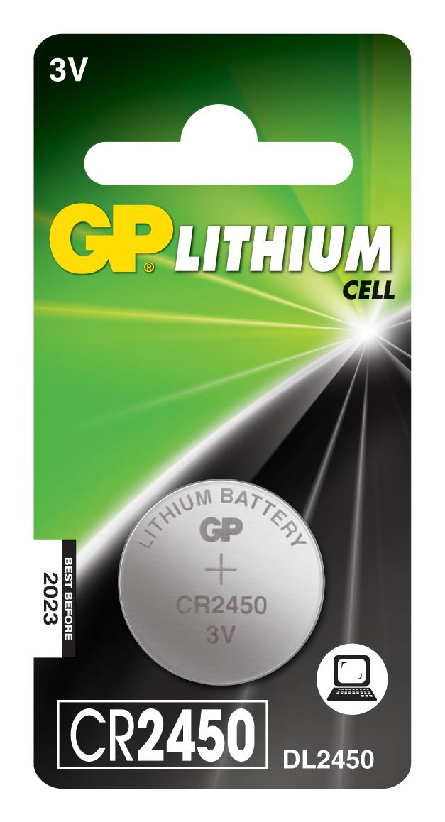 GPPBL2450052 BATTERY, LITHIUM, 3V, 600MAH GP BATTERIES