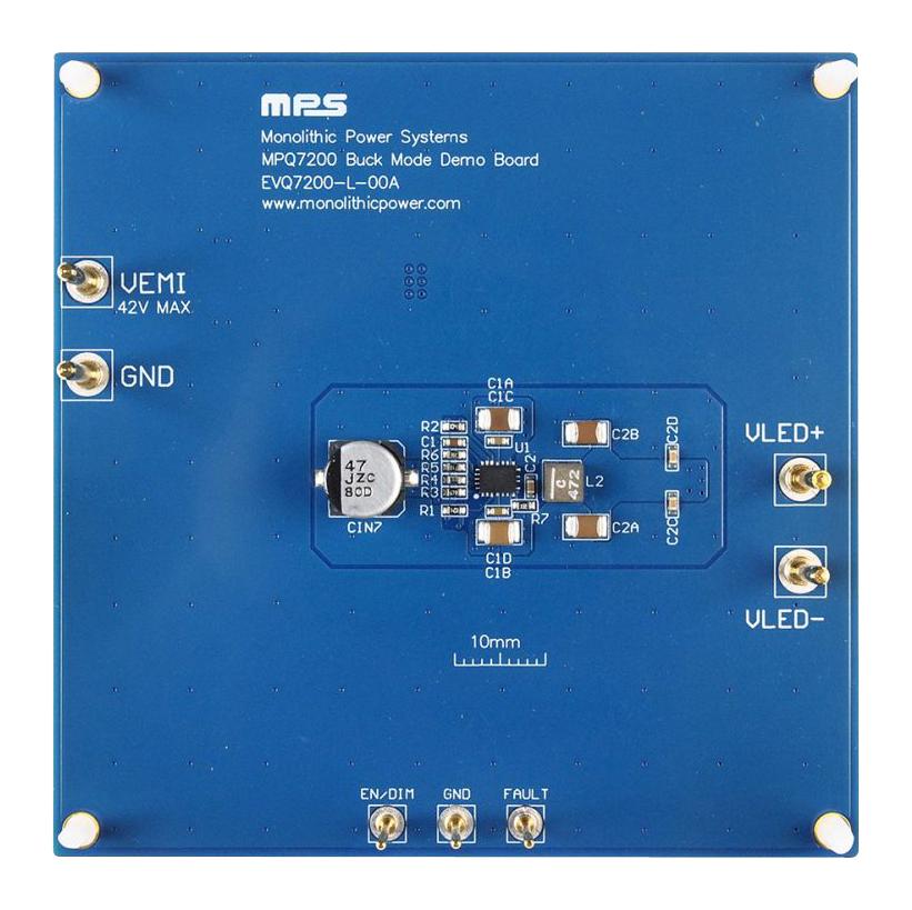 EVQ7200-L-00A EVAL BOARD, SYNCHRONOUS BUCK, PWM, 3A MONOLITHIC POWER SYSTEMS (MPS)