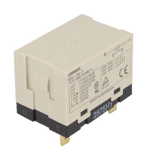 G7L-1A-T 24DC POWER RELAY, SPST, 24VDC, 30A, QC OMRON