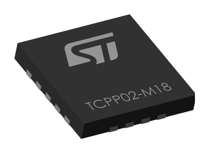 TCPP02-M18 USB TYPE-C OV PROTECTOR, 2 PORT, 125DEGC STMICROELECTRONICS