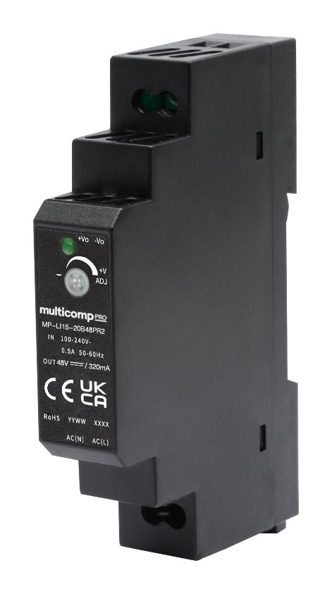 MP-LI15-20B48PR2 POWER SUPPLY, AC-DC, 48V, 0.32A MULTICOMP PRO