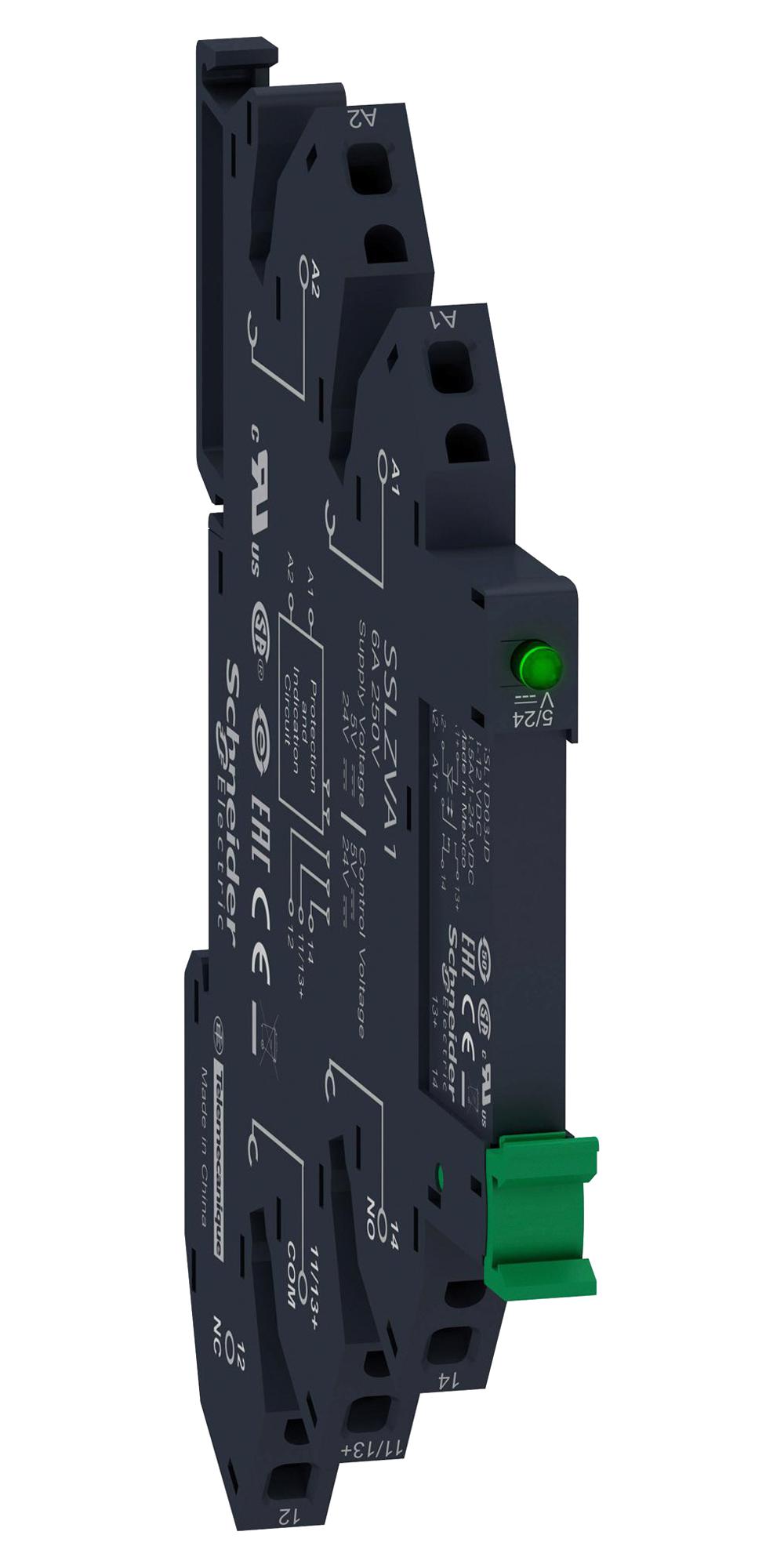 SSL1A12JDPR SOLID STATE RELAY, SPST, 2A, 24-250VAC SCHNEIDER ELECTRIC