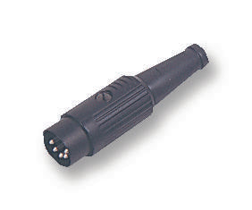 611-0600 PLUG, DIN, BLACK, 6POLE DELTRON COMPONENTS