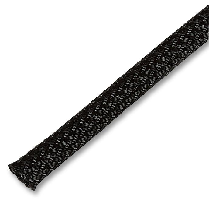 PET20BK25MR SLEEVING, BRAID, 25M MULTICOMP PRO