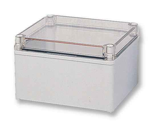 PC C 65 T ENCLOSURE BOX, POLYCARBONATE, IP67, CLEAR LID FIBOX