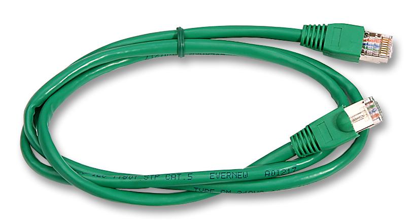 1962-10G LEAD, CAT5E STP, GREEN, 10M VIDEK