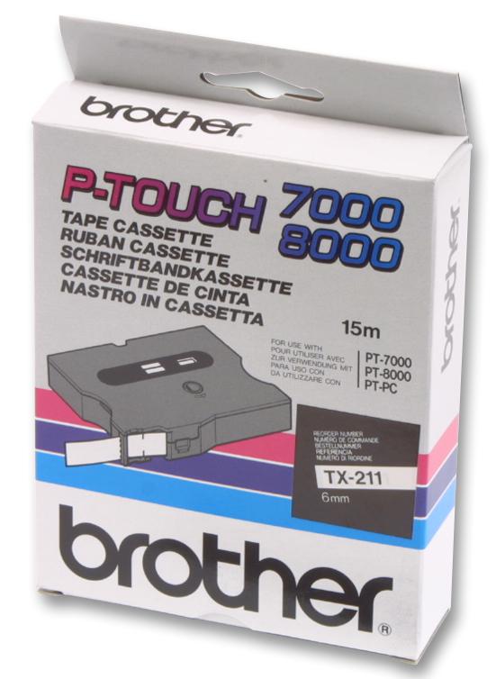 TX221 TAPE, BLACK/WHITE, 9MM BROTHER