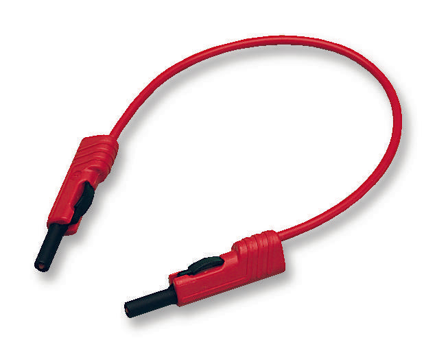 973645101 TEST LEAD, RED, 500MM, 60V, 16A HIRSCHMANN TEST AND MEASUREMENT