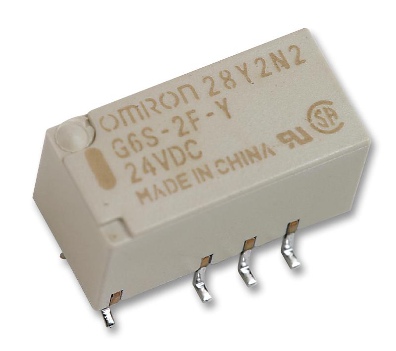 G6S-2F-Y-TR   DC24 SIGNAL RELAY, DPDT, 24VDC, 2A, SMD OMRON