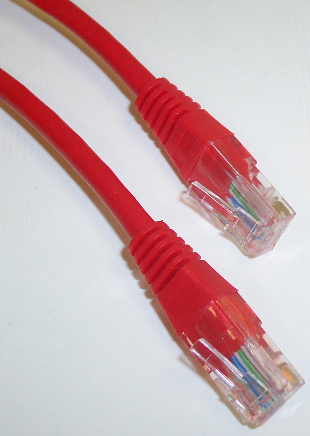 PS11050 PATCH LEAD,  CAT 5E,  20M RED PRO SIGNAL