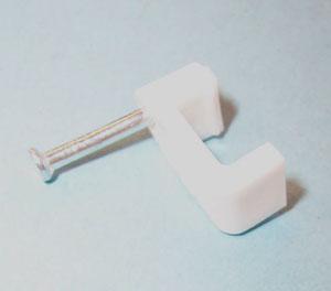 CHF-10MM WHITE CABLE CLIP, POLYETHYLENE, 10MM, WHITE PRO POWER