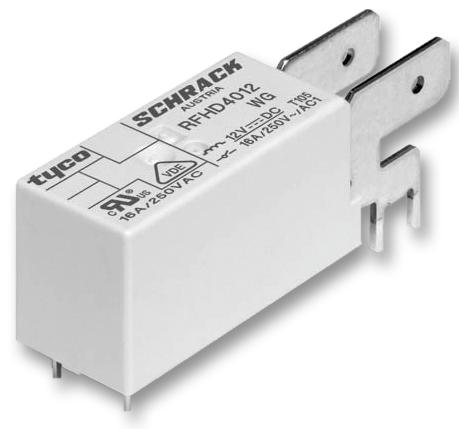 RFH34012WG RELAY, SPST, 250VAC, 16A TE CONNECTIVITY