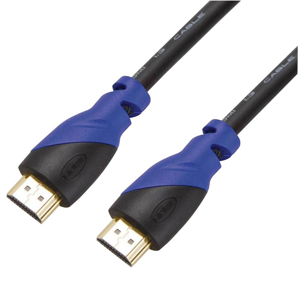 HH2-BB3 4K HDMI LEAD BLACK/BLUE 3M AV STAR