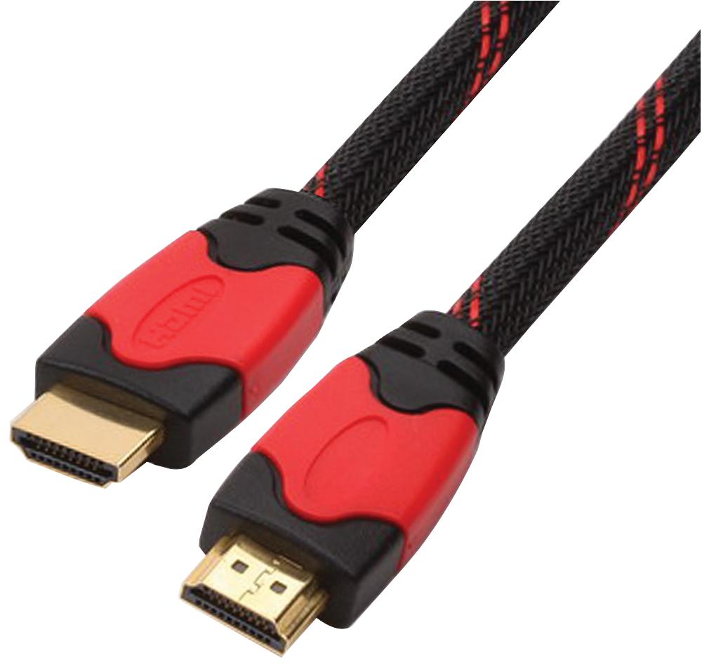 HH2-BR4B 4K HDMI LEAD BLACK/RED BRAIDED 4M AV STAR