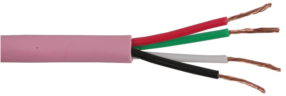 4CSPKCBL0.75PK100M CABLE LOUDSPEAKER 4 X 0.75MM PINK 100M PRO POWER