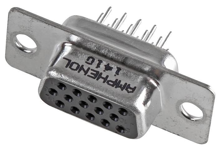 L77HDE15SOL2 CONNECTOR, HD D SUB, RCPT, 15POS AMPHENOL