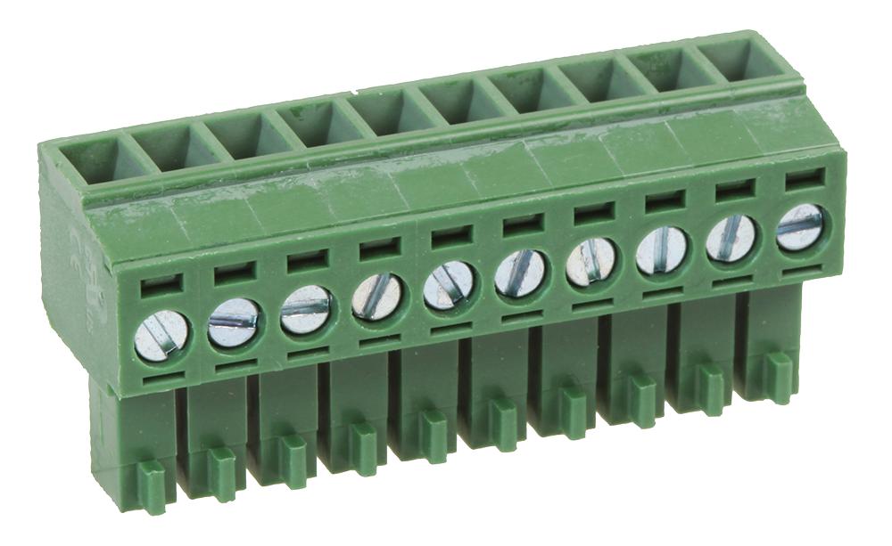 MC000062 TERMINAL BLOCK, PLUGGABLE, 10POS, 16AWG MULTICOMP PRO