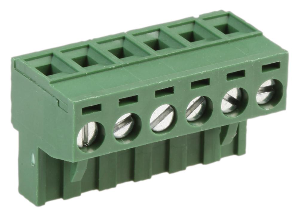 MC000180 TERMINAL BLOCK, PLUGGABLE, 6POS, 12AWG MULTICOMP PRO