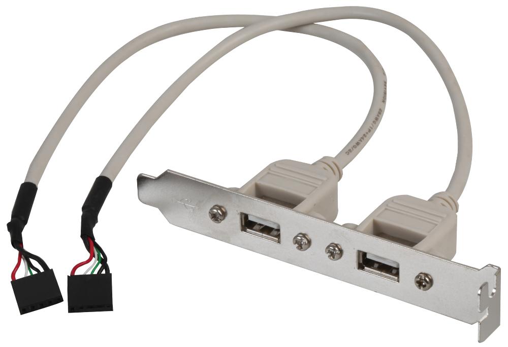 PSG90768 RECEPTACLE ON BRACKET, USB2.0, 0.25M PRO SIGNAL