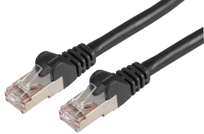 PSG90795 PATCH CORD, RJ45 PLUG, CAT6A, 5M, BLACK PRO SIGNAL