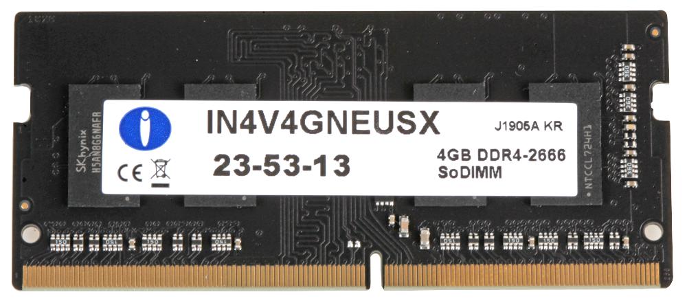 IN4V4GNEUSX MEMORY,4GB DDR4 SODIMM,PC4-21333 2666MHZ INTEGRAL