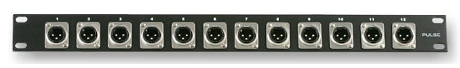 PLS00022 RACK PANEL, LOADED, 12 XLR PLUG PULSE