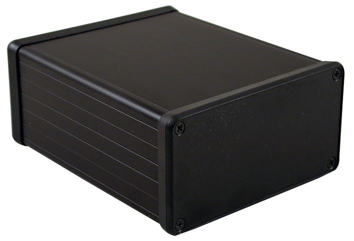 1455N1202BK BOX, BLACK, PLASTIC END PLATE HAMMOND